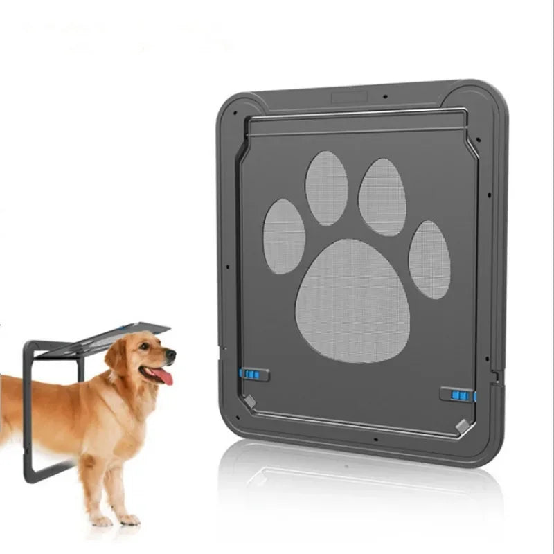 Pet Cat Door New Safe Lockable Magnetic Screen Outdoor Dogs Cats Window House Enter Freely Fashion Pretty Garden Easy Install