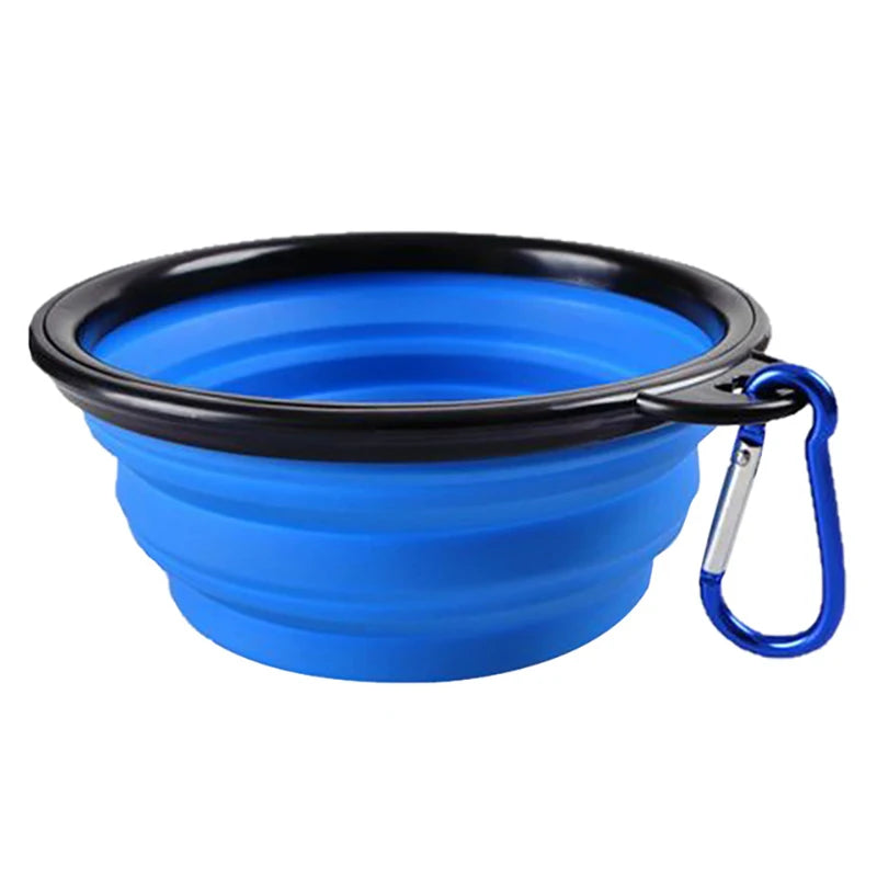 350ML/1000ML Foldable Silicone Pet Bowl Portable Puppy Food Container Collapsible Feeder for Outdoor Camping Dog Accessories