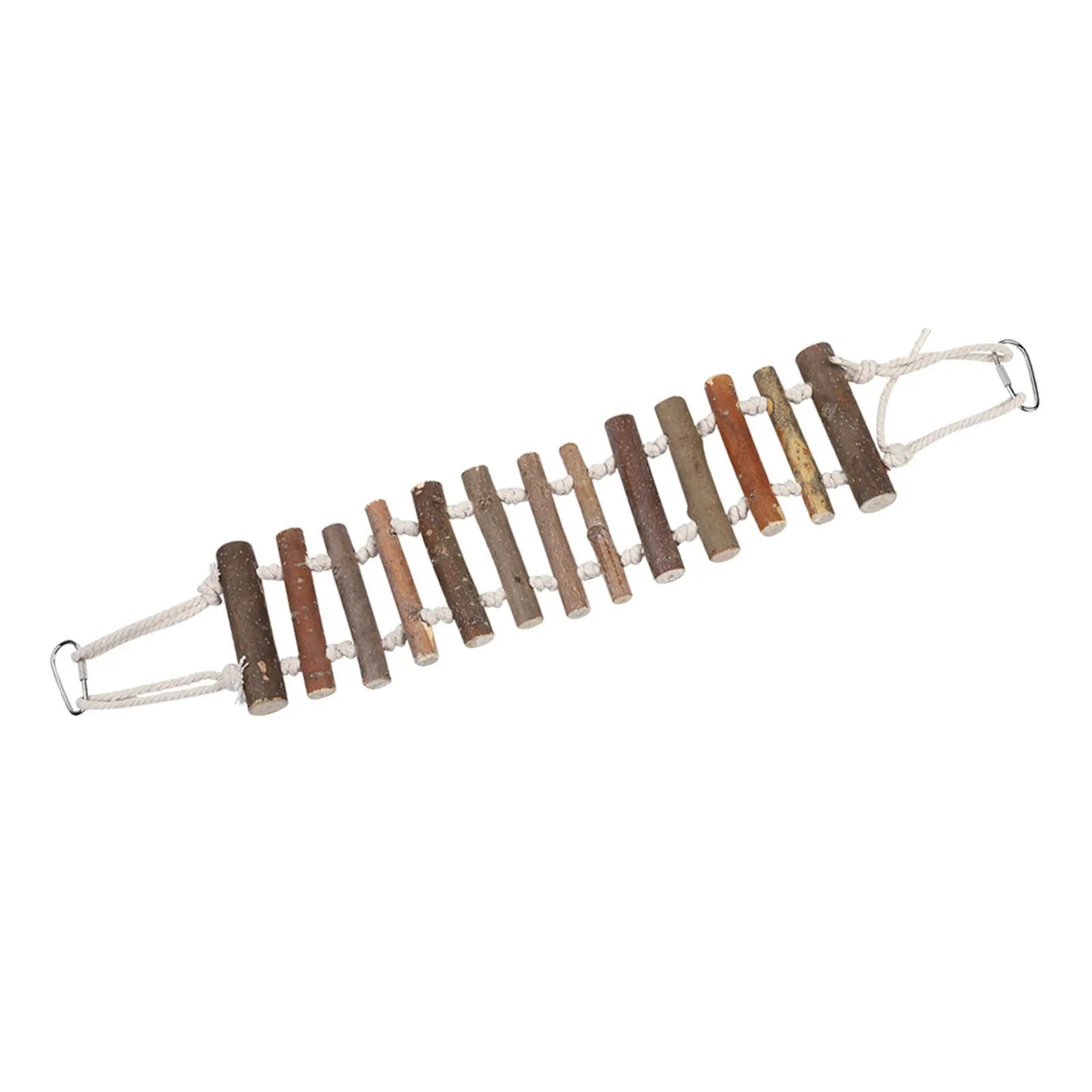 Parrot Natural Rope Wood Ladder Swing Toy Hanging Climbing Bridge Bird Pet Chewing Toys for Parrots Hamster