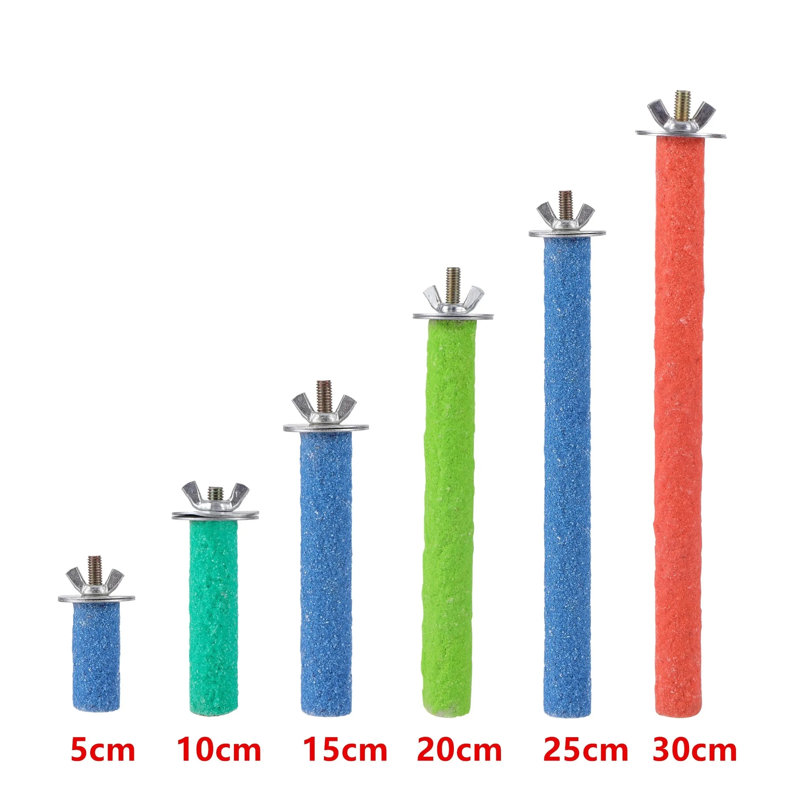 Pet Claw Grinding Stick Bird Cage Perch Stand Stick Parrot Stand Rod Claw Grinding Cleaning Toy Bird Perch Stand Random Colors