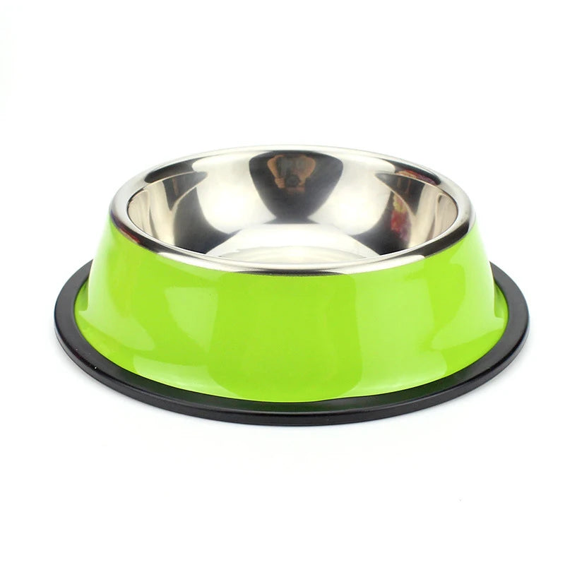 Stainless Cat Bowls Pet Steel Bowl Set Food Water Bowl for Dogs and Cats Anti-skid Cats Supplies