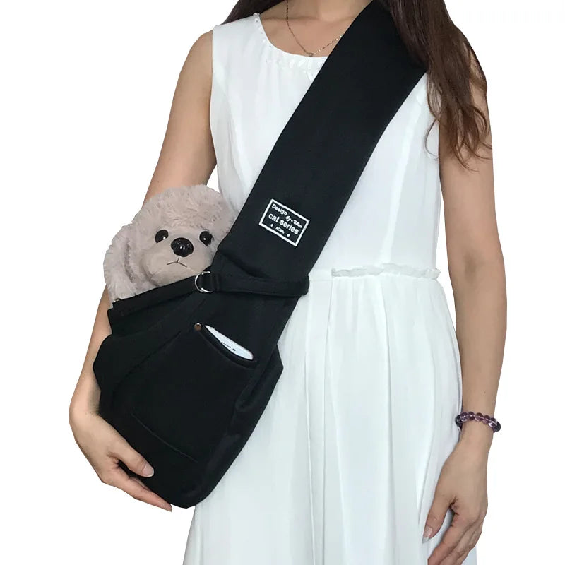 Pet Crossbody Bag For Cats & Dogs Outdoor Travel, Portable Cat Dog Carrier Bag Pet Supplies