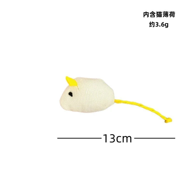 3-200 Pcs Rattle Cat Mouse Toys Also Prefilled Catnip Faux Fur Cat Toys Interactive Cat Game Catnip Toys for Cats Pet Products