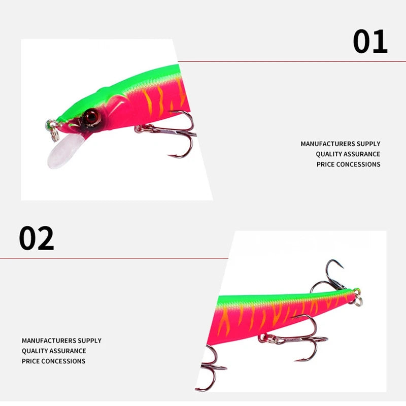 1 Pc Crankbait Wobblers Perch 3D Eyes Artificial Hard Bait Pike Carp Bass Floating Swimbait Saltwater Sea Fishing Pesca