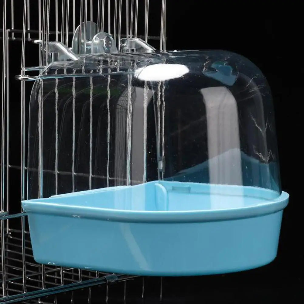 Hanging Bird Bath Cube Parrots Bathtub Bath Shower Box Cage Accessory for Little Bird Canary Budgerigar Cockatiel Lovebird Boxes