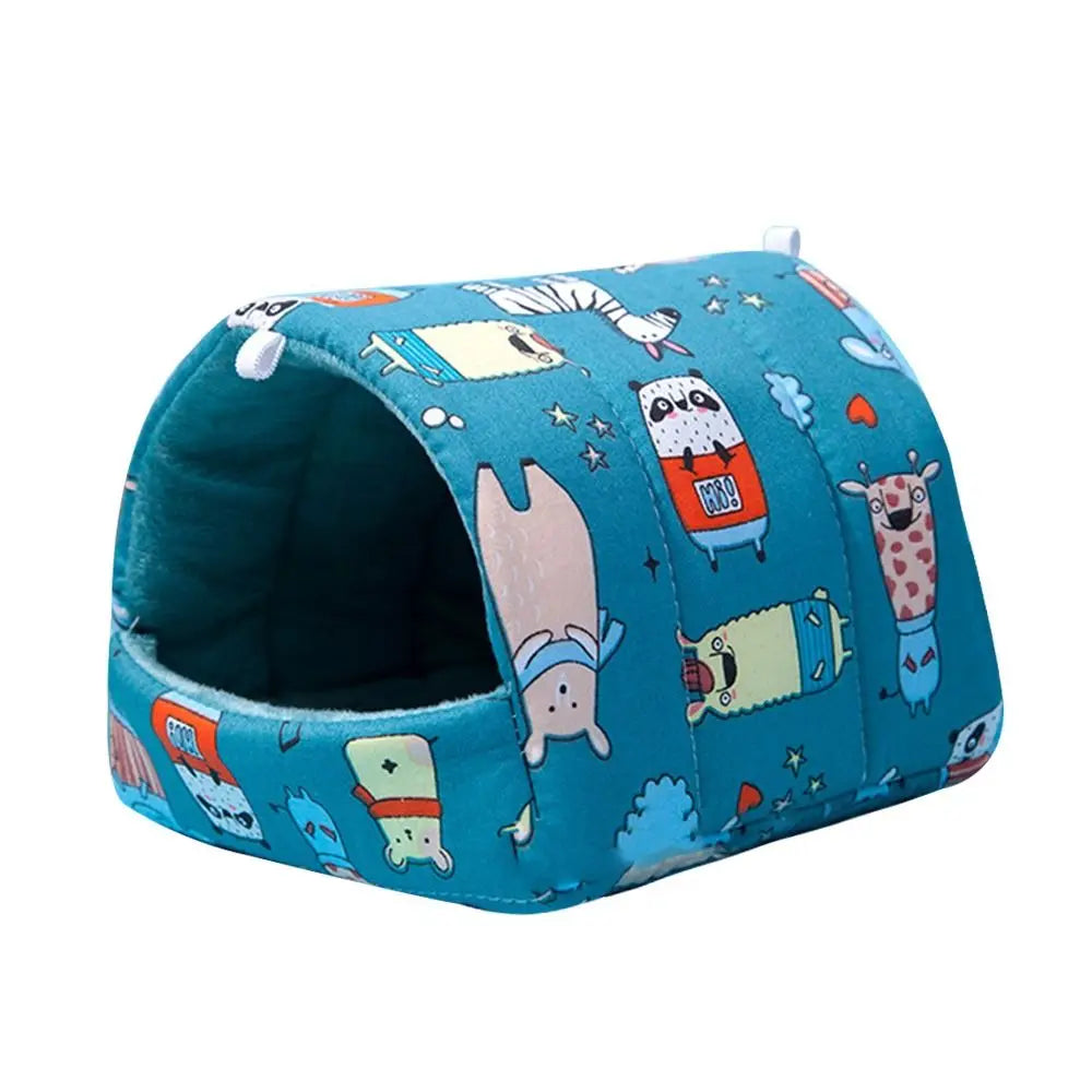Hamster Nest Winter Warm Soft Mat Hangable Hamster House Small Animal Sleeping Bed Mini Pet Rabbit Squirrel Nest Guinea Pig Nest