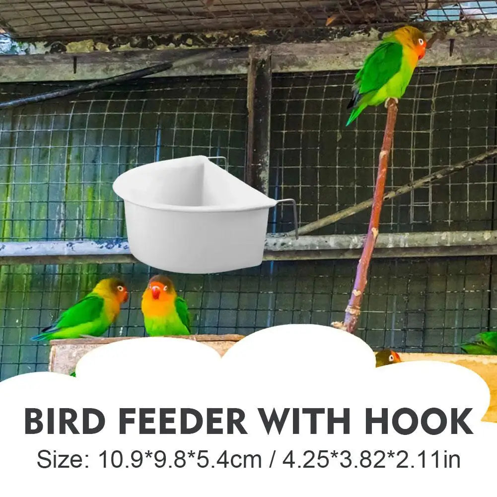1/6pcs Bird Food Feeding Dish Easy to Install Bird Cage Feeder Bowl for Budgie Parrot Parakeets Lovebirds Bird Cage Hanging Bowl