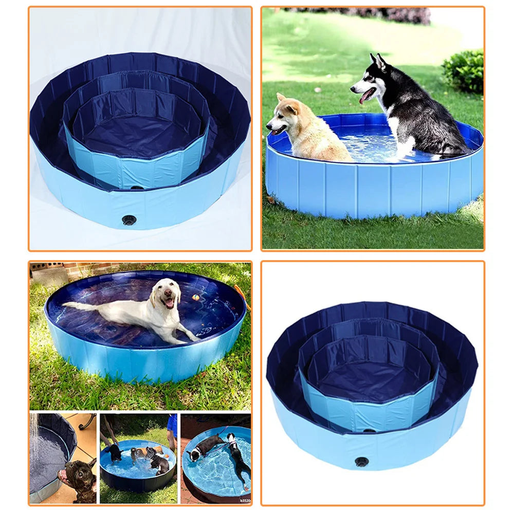Pet Swimming Pool Foldable Summer Swimming Pool Outdoor Non-slip Pet Bath Pet Cleaning Water Basin Pet Supplies 50/80/120/160cm