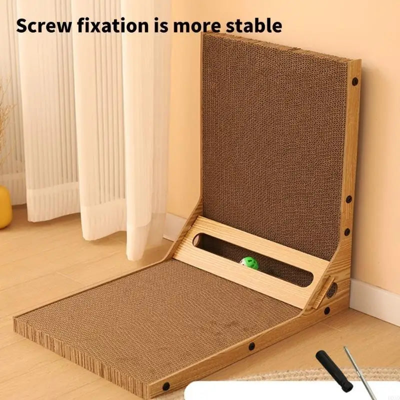 D0AD Corner Cats Scratching Post Integrated Scratch Board Durability Scratch Board
