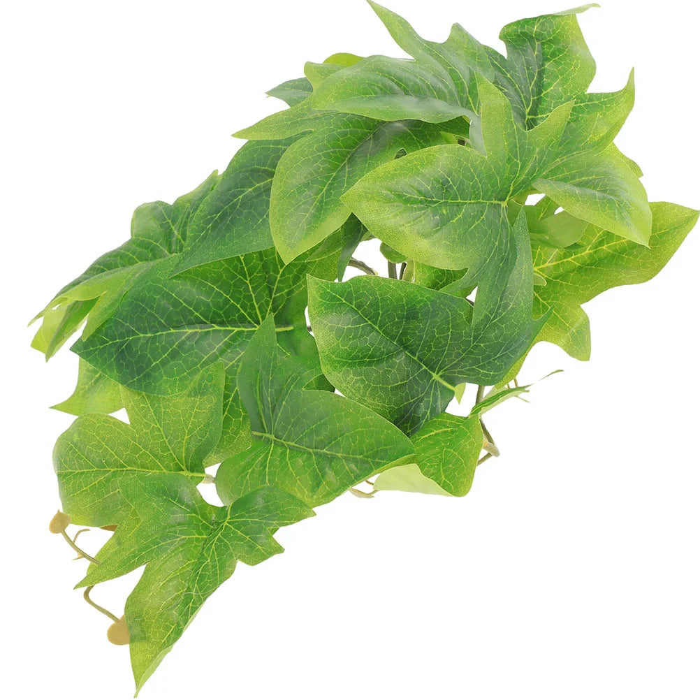 Hermit Crab Plants for Tank Suction Cups Hanging Vines Fake Aquarium Reptile Climbing Decor Plastic Artificial Indoor