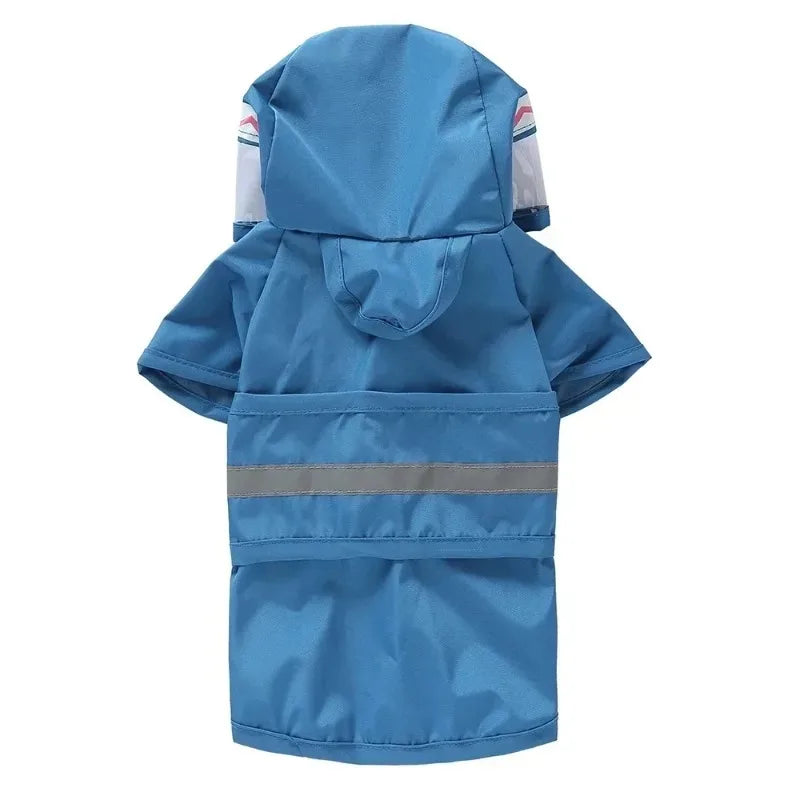 Dog Raincoat The Dog Face Reflective Dog Raincoat All-in-one Raincoat for Dogs with Closed Belly Pet Dog Duck Shark Frogs Shape