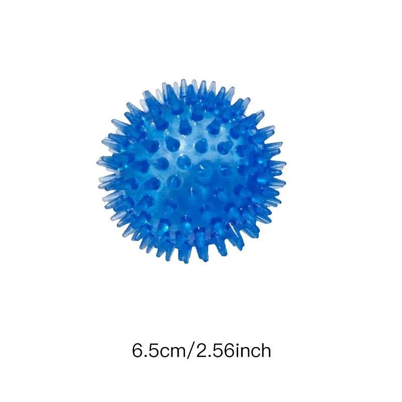 Pet dog toys, cat and puppy vocalization toys, squeaking teeth cleaning balls, training pet teeth chewing toys, thorn balls
