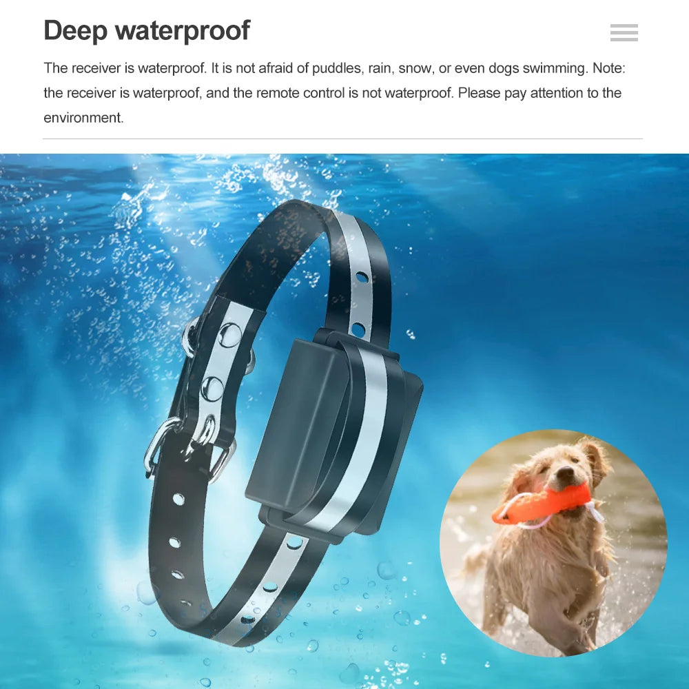 1500m Electric Dog Training Collar Voice Walkie-Talkie Pet Remote Control Waterproof Rechargeable For All Sizes Vibration Sound
