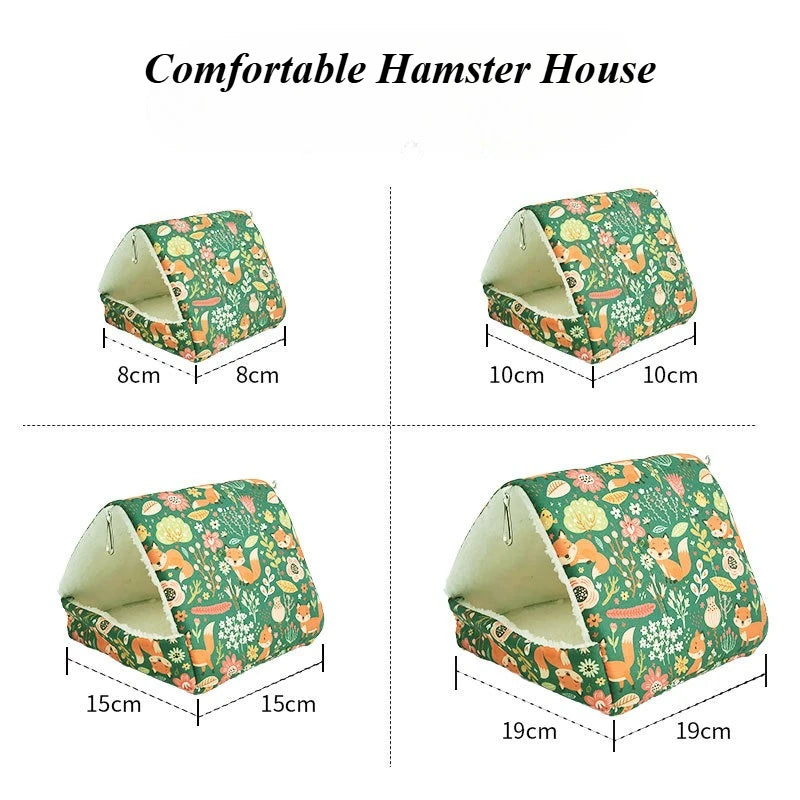 Comfortable Hamster House Warm Mat Small Animal Sleeping Bed Soft Guinea Pig Nest Mini Cage for Rabbit Squirrel Mat Guinea Pig
