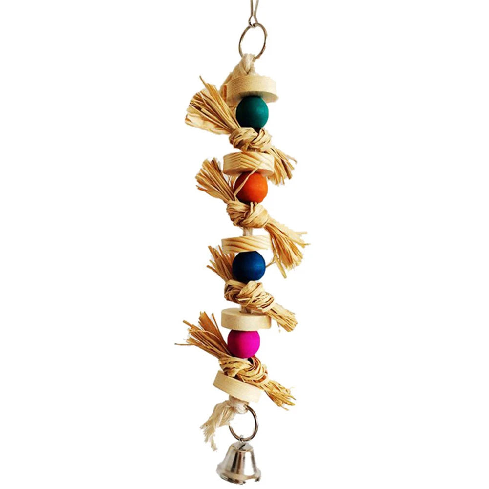 Pet Bird Parrot Hanging Toys Nipple Swing Chain Cage Stand Molar Parakeet Chew Toy Decoration Pendant Ornament Bird Accessories
