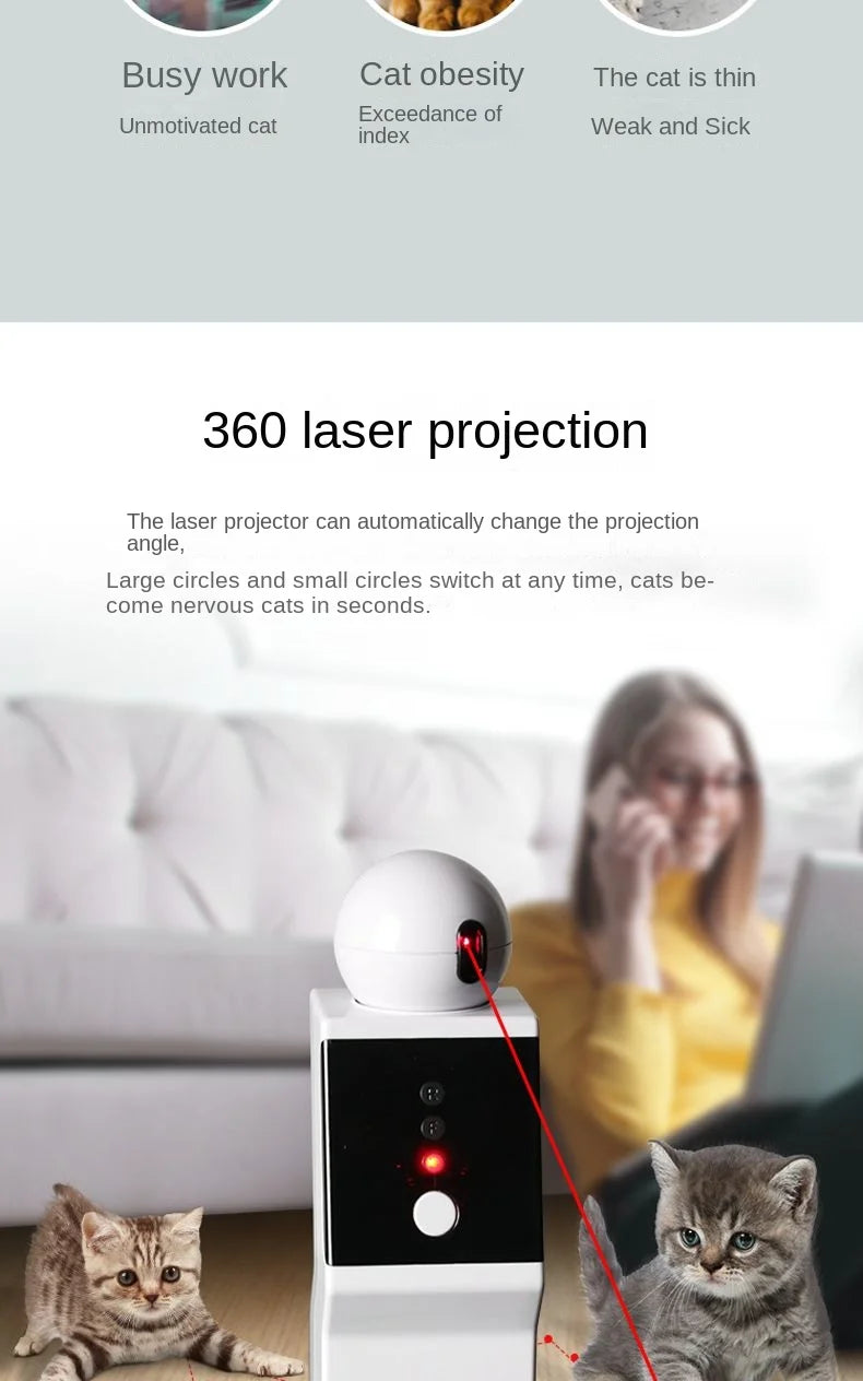 Automatic Cat Toy Laser Robot Liberates Hands Pets Are Free To Play Toys Are Charged Toys Are Playful Suitable For Cat Training