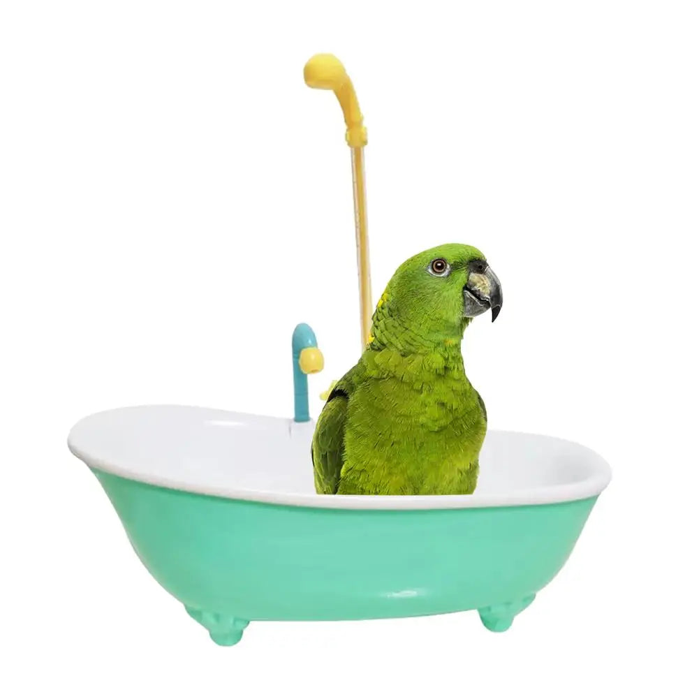 Automatic Parrot Bathtub Intelligent Bath Bird Shower Bathtub Cute Supplies Plastic Parrots Bath Toy Household Accessory