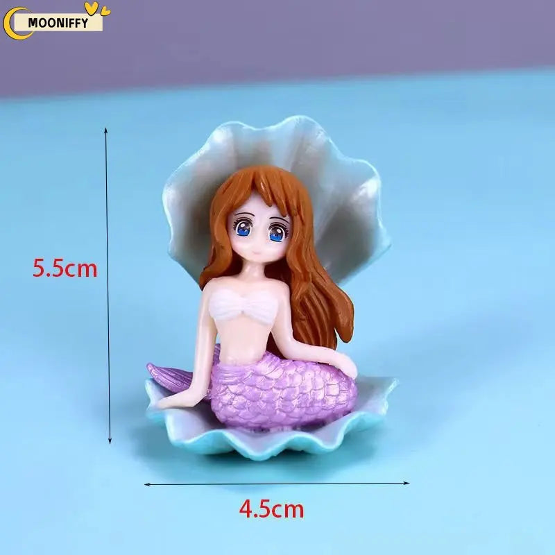 Pretty Mermaid Figurines for Aquarium Kawaii Artificial Mermaid Ornaments Fish Tank Handicrafts Desk Aquarium Decoration