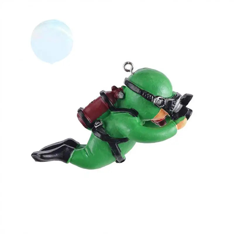 Fish Aquarium Diver Ornaments Mini Diver Simulated Floating Frogman Kawaii Miniature Figures For Fish Tank Scene Decorations