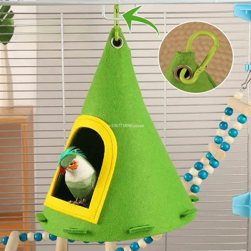 1Pcs Hamster Nest Four Seasons Universal Dutch Pig Sugar Glider Parrot Hanging Avoidance House Nest Hamster Accessories 햄스터