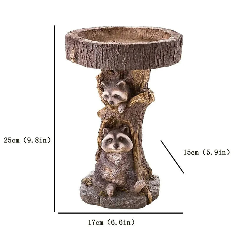Ceramic Birdbath Bowl Bird Feeder Food Holder Container Bird Feeding Tray for Outdoor Garden Courtyard Decoration Bird Feeder