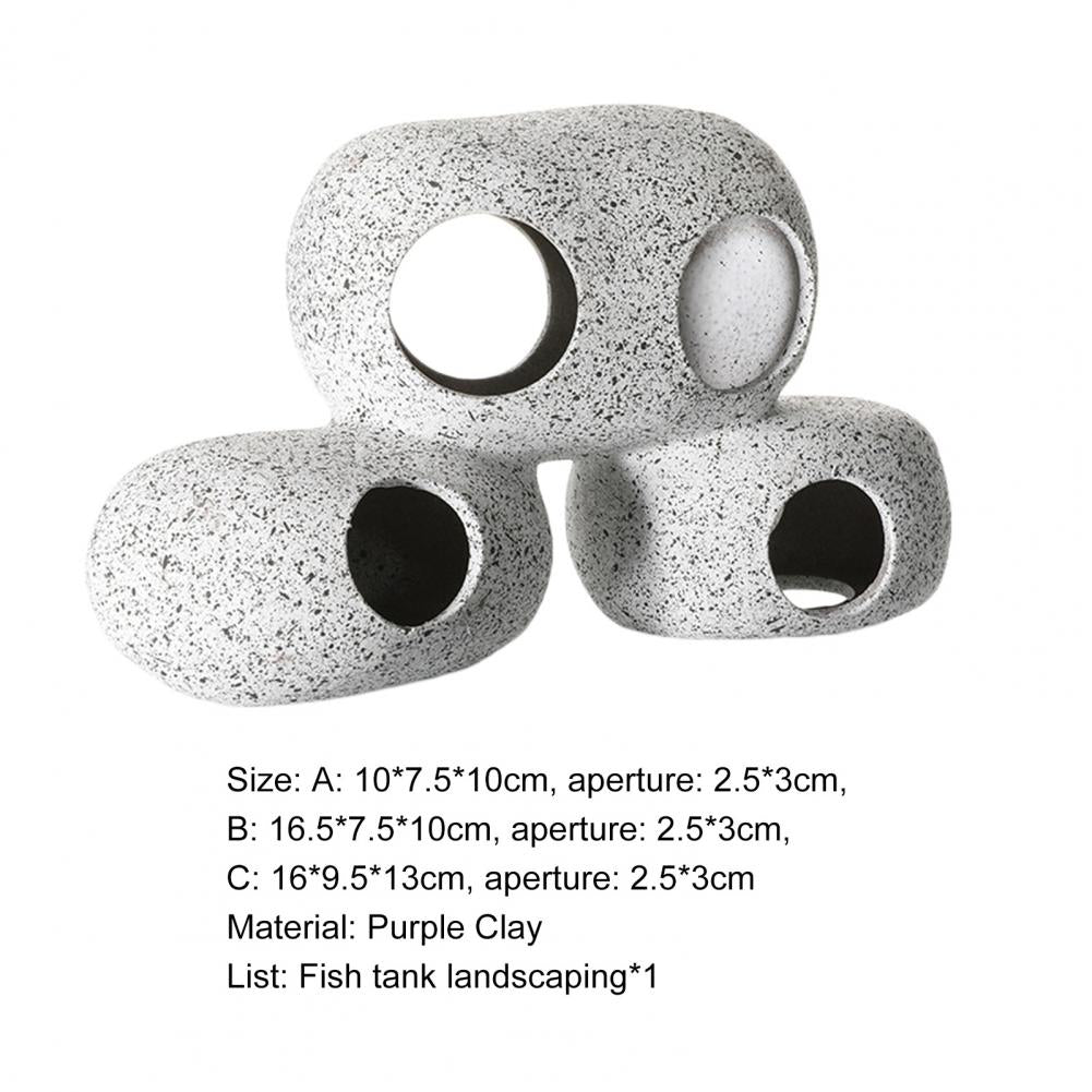 Compact Fish Tank Ornament Pollution-free Stones Toys Fish Tank Shelter House  Rock House Aquarium Shelter Fish Supplies