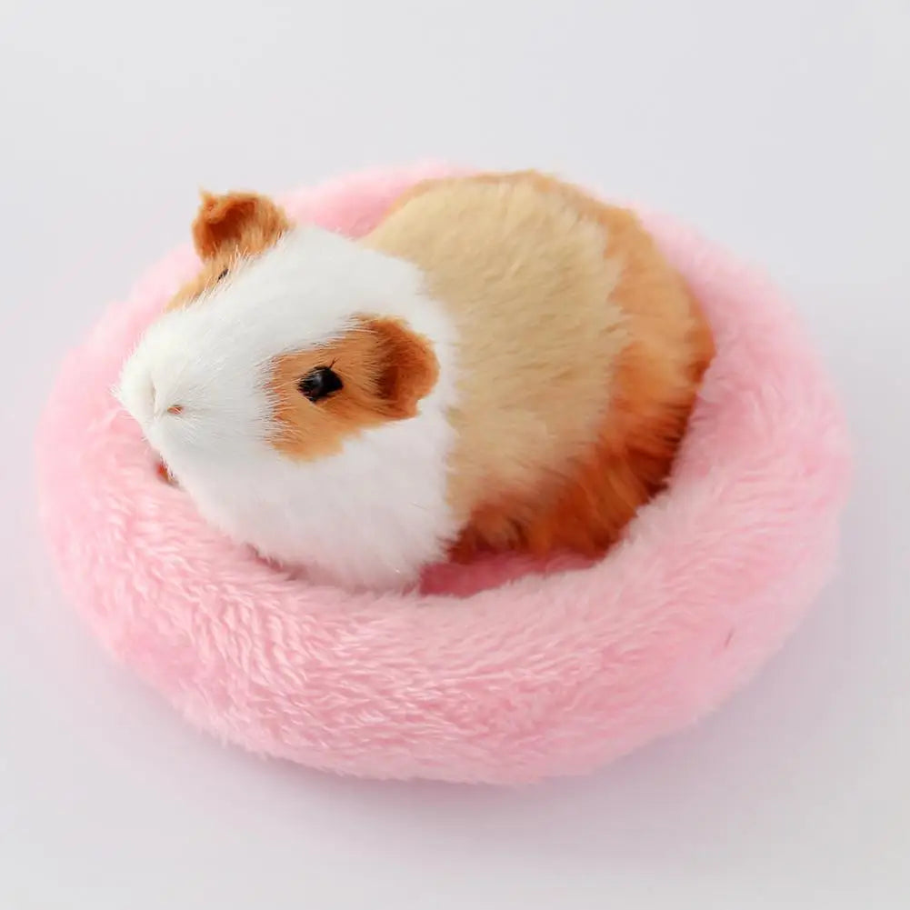 Hamster Bed Circular Hamster Bed Sleep Mat Pad Cute Pet Sofa Hamster Nest  Small Animal Soft Cushion for Hedgehog Squirrel Mice