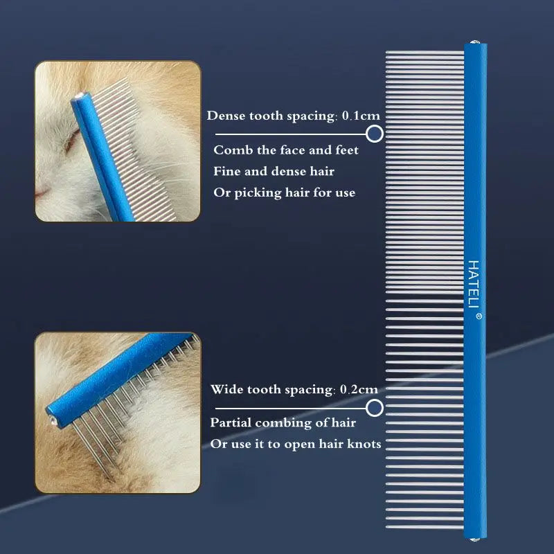 High Quality Pet Dog Comb Small Size Grooming Comb For Shaggy Cat Dogs Barber Grooming Tool Salon Pet Grooming Stainless Comb