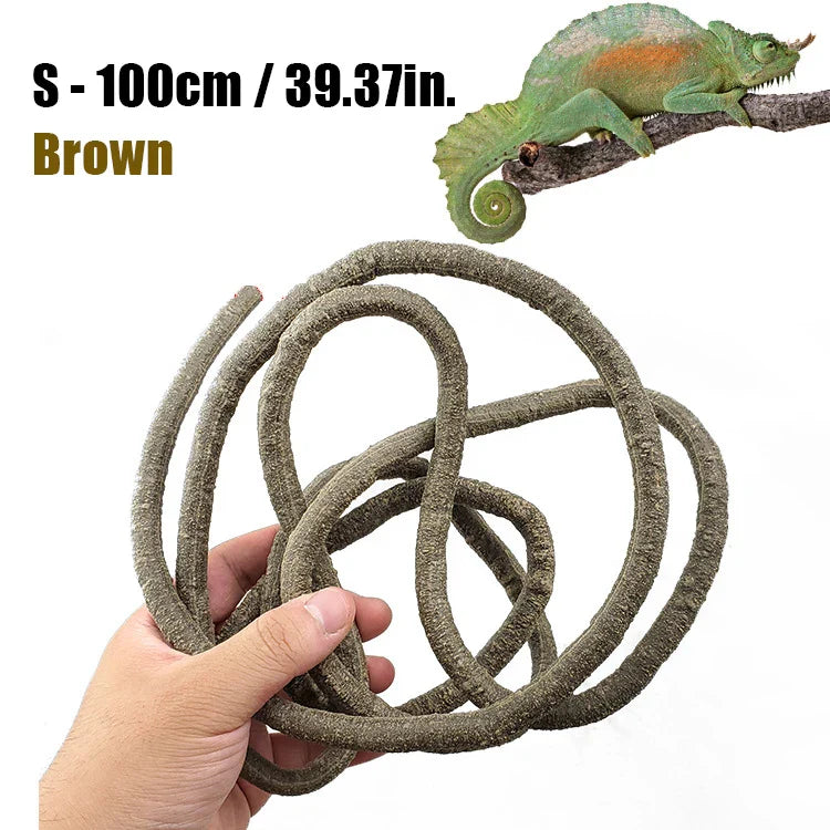 Reptile Landscaping Vine Fake Branches Rainforest Foam Rattan Terrarium Decor Habitat Decoration for Lizard Chameleon