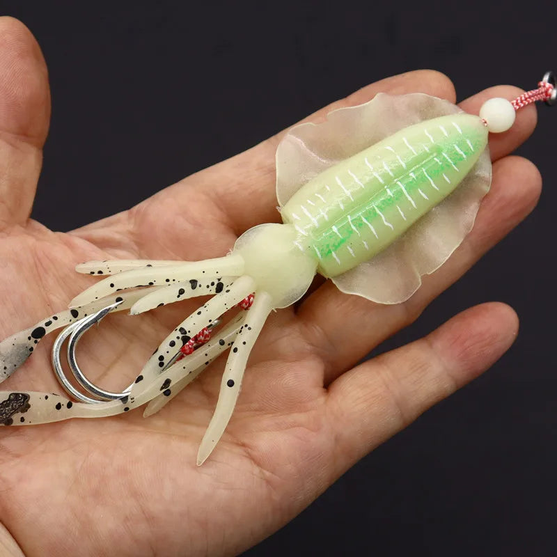 AS Soft Lure Squid Skirts Bait Fishing Lure Octopus Boat Sea Fishing PVC Rubber Artificial Soft Bait Fishing Trolling Leurre