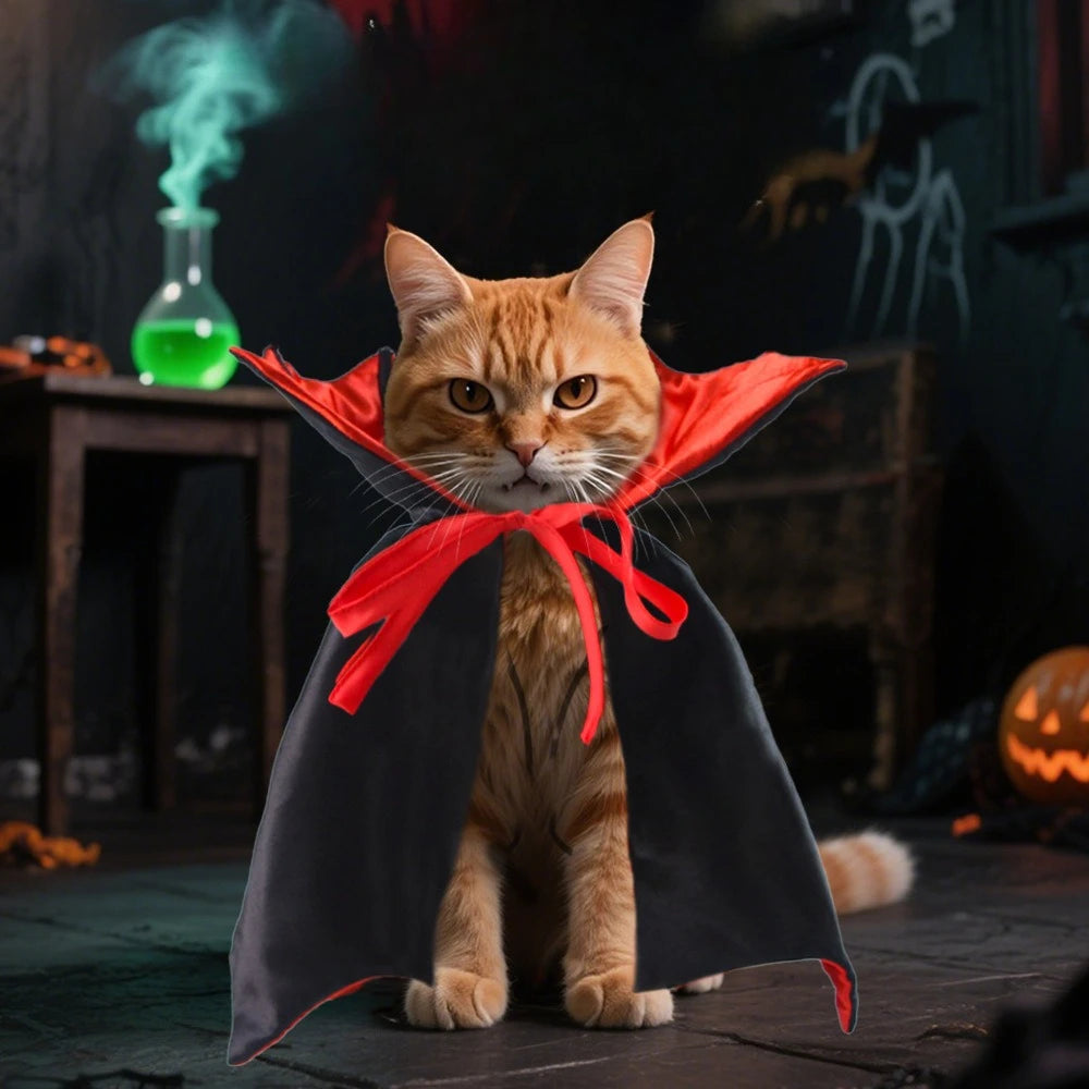 Funny Pet Dog Halloween Costume Dog Cat Costumes for Small Dogs Cosplay Vampire Cloak  Dog Cat Clothes Cloak Pet Supplies