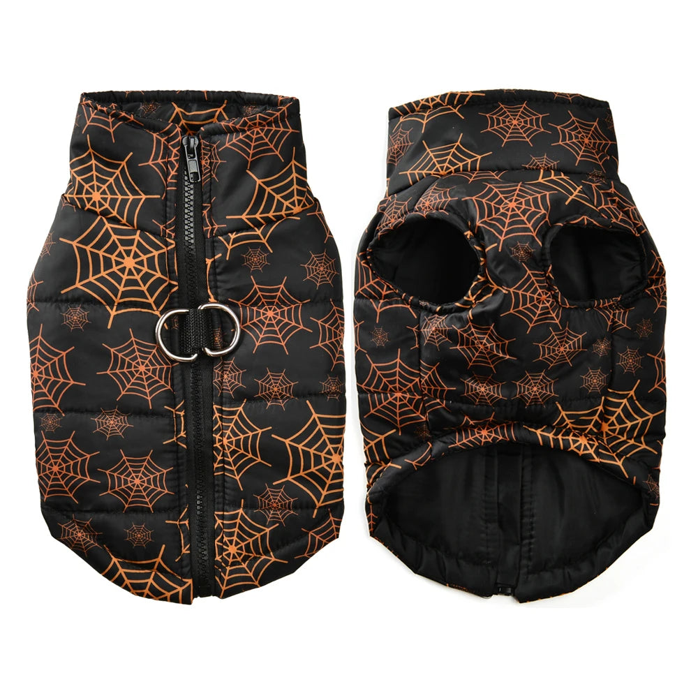 Halloween Dog Clothes Winter Warm Puppy Vest Jacket For Small Dogs Cats Outdoor Waterproof Pet Coat Chihuahua Costume Apparel