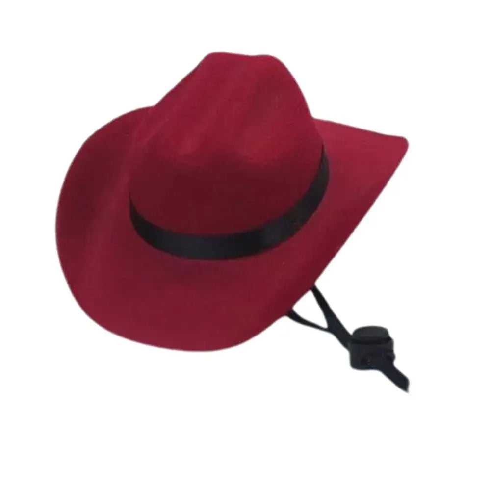 Pet Dog Cowboy Hat Headgear Cat Funny Headwear Outdoor Adjustable Cosplay Photo Dog Props Performance Accessories Caps G7I6