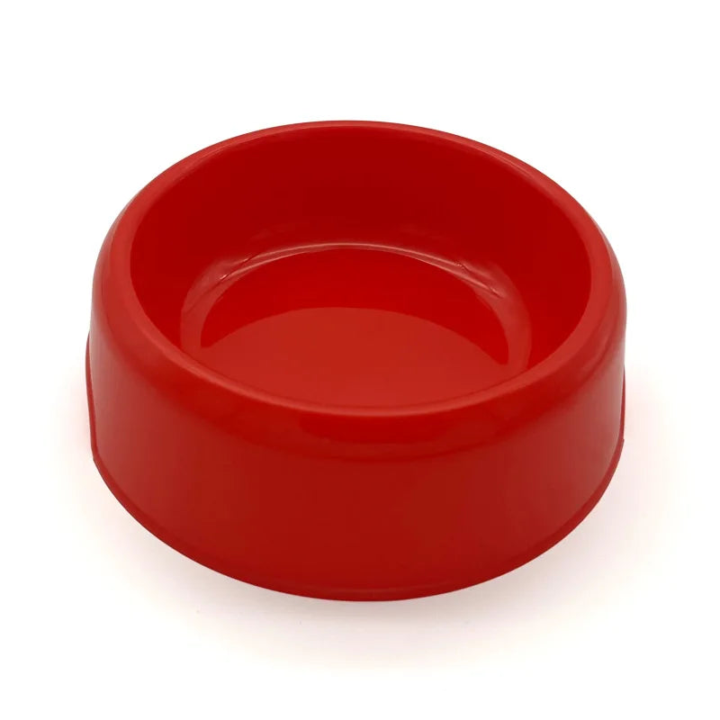 Solid Color Pet Bowl Plastic Dog Bowl Cat Round Single Bowl Thickened Eco-Friendly Dog 사발 Pet Supplies Dog Accessories