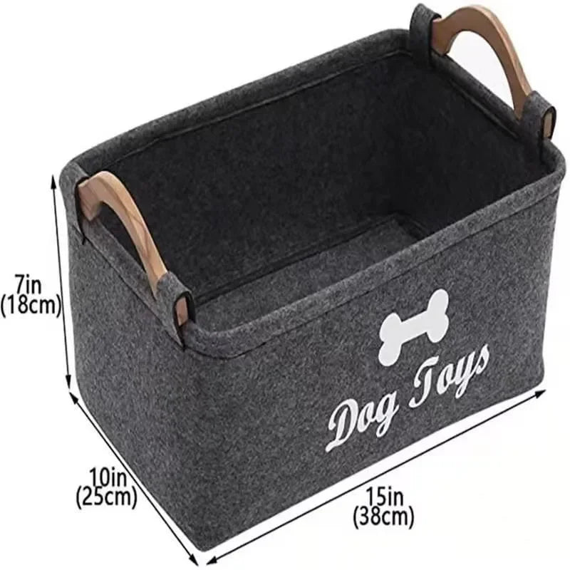 Cat Toys Storage Basket: Perfect for Organizing Your Feline Friend's Toys and Accessories - Durable Polyester Material, Handy Ha