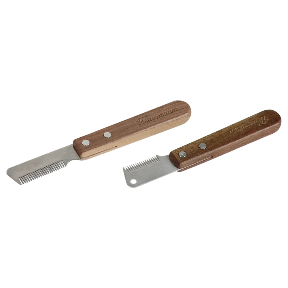 Professional Grooming Dog Comb Stainless Steel Wooden Handle Stripping Knife Pet Hair Remover Pluck Excess Undercoat accessories