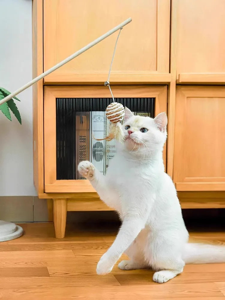Cat toys funny cat sticks cat self fun relieve boredom little mouse with bell bite resistant little cat consumes energy