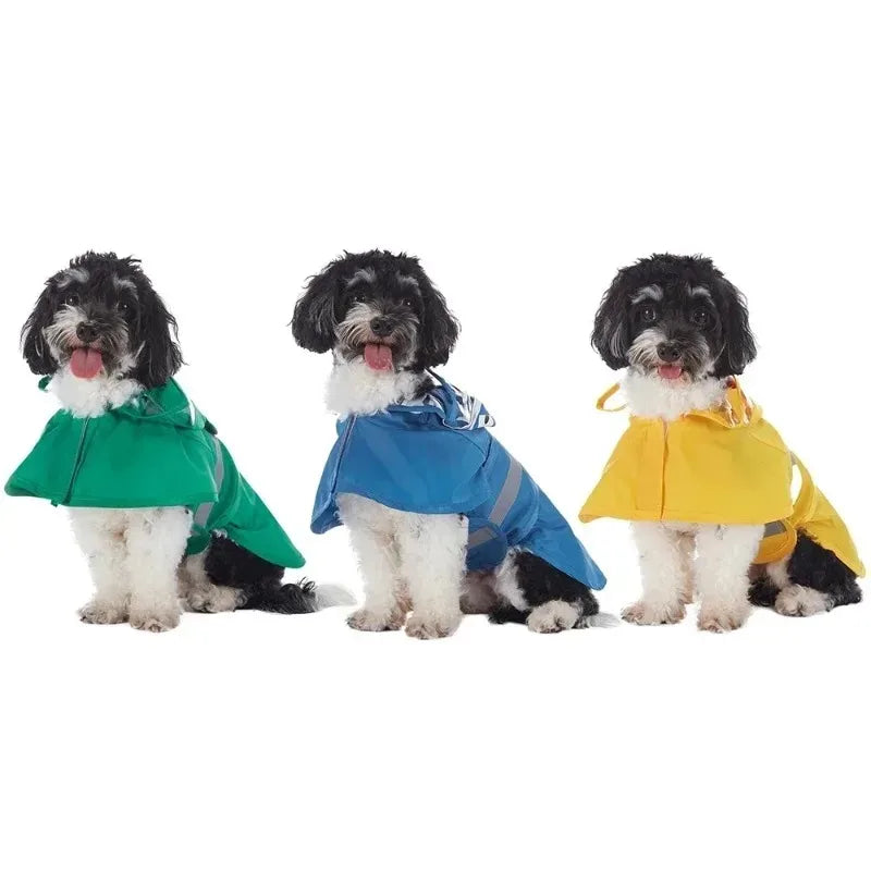Dog Raincoat The Dog Face Reflective Dog Raincoat All-in-one Raincoat for Dogs with Closed Belly Pet Dog Duck Shark Frogs Shape