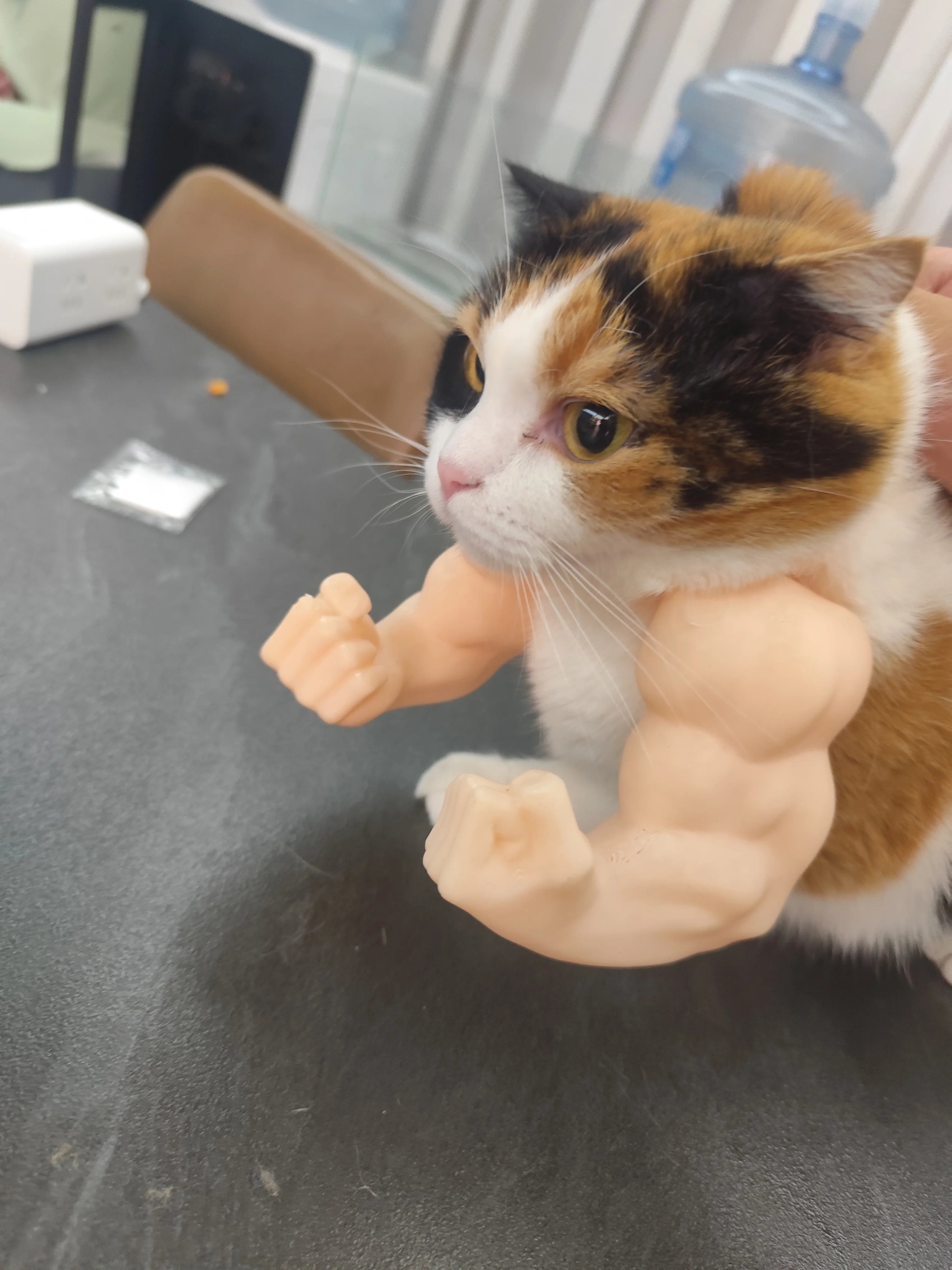 Cat Muscle Arm 3D Printed Neck Arm With Muscle Pet Cosplay Costume Accessories For Halloween Birthday Party Supplies Pet Product