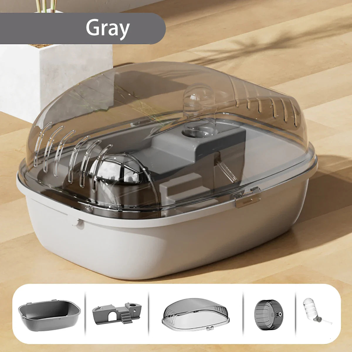 Hamster Cage Running Roller Skating Toy Transparent Castle Fun Home Suitable Mice Hamster Guinea Pig Small Animals Accessories