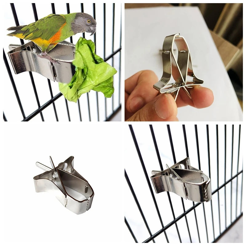 Parrot Feeding Fruit And Vegetable Clip Feeder Food Holder Pet Clamp Durable Household Supplies Bird Cage Accessories