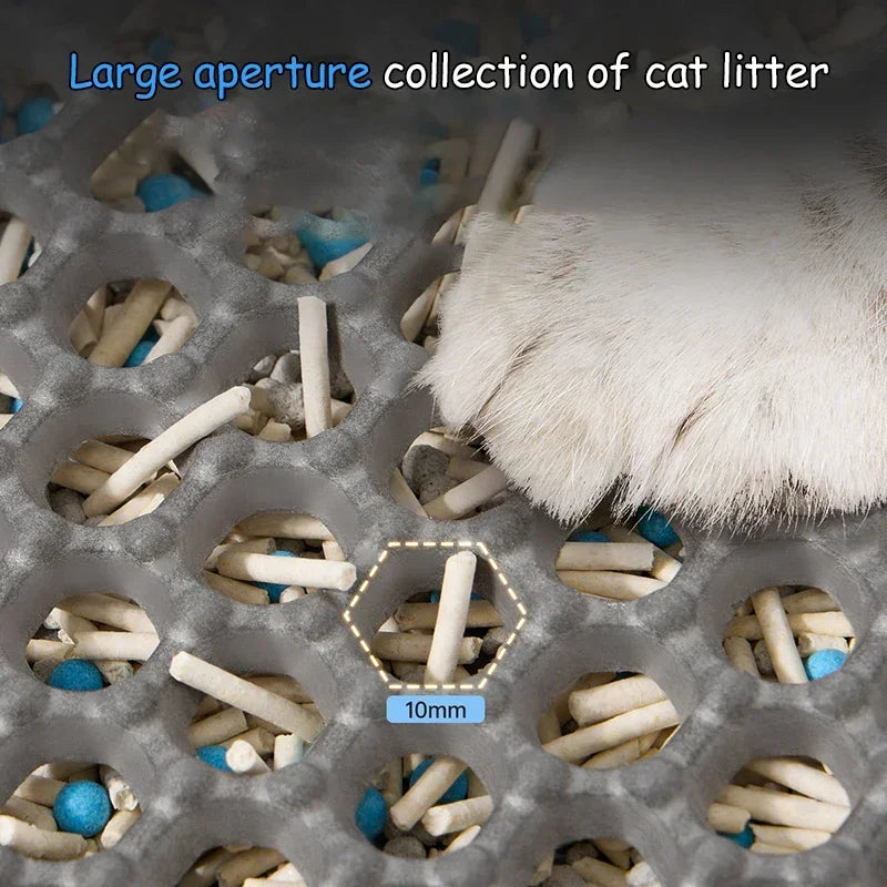 60x90cm Cat Litter Mat Waterproof Double Layer Pet Litter Box Mat Pet Toilet Cat Mat Nonslip Sand Cat Washable Pet Clean Mats