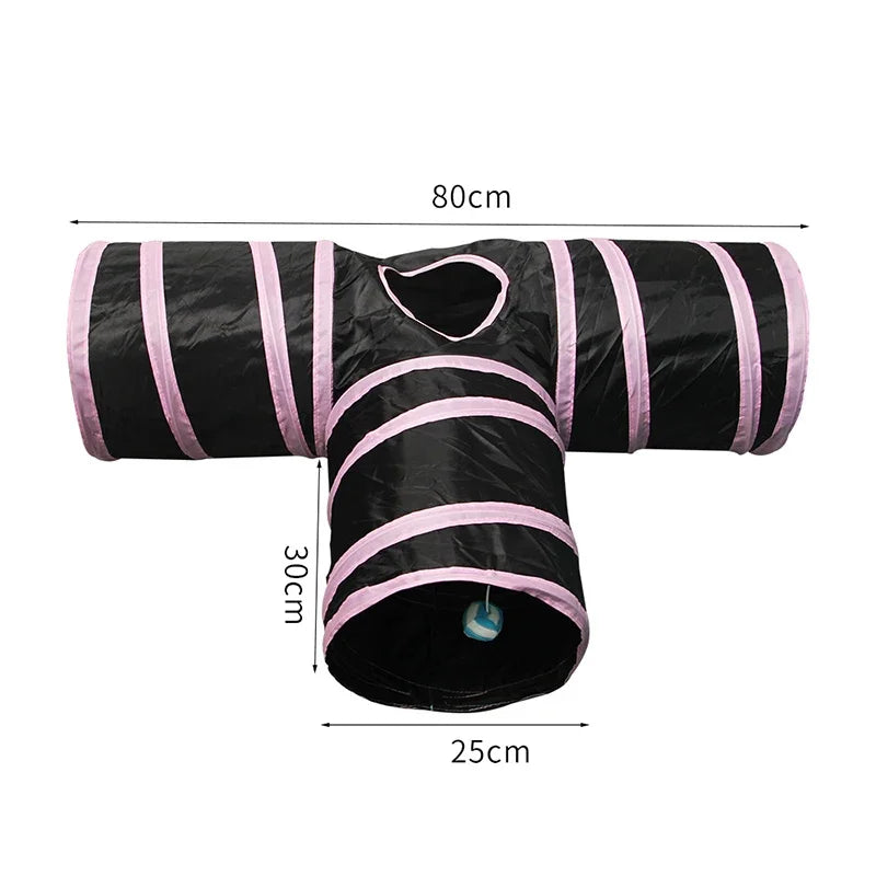 Collapsible Rainbow Cat Tunnel Pet Tube Play Toy Indoor Outdoor Kitty Puppy Toys for Puzzle Exercising Hiding Training Cat Toys