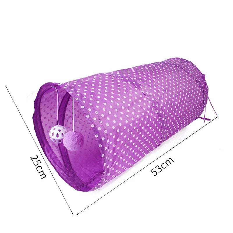 Collapsible Rainbow Cat Tunnel Pet Tube Play Toy Indoor Outdoor Kitty Puppy Toys for Puzzle Exercising Hiding Training Cat Toys