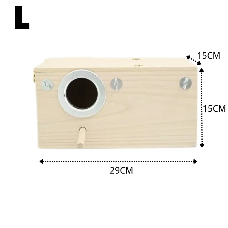 Wood Bird House Nest Birds Breeding Box Bird Parrot Breeding Decorative Cages Pet Accessories Home Balcony Decoration Mating Box
