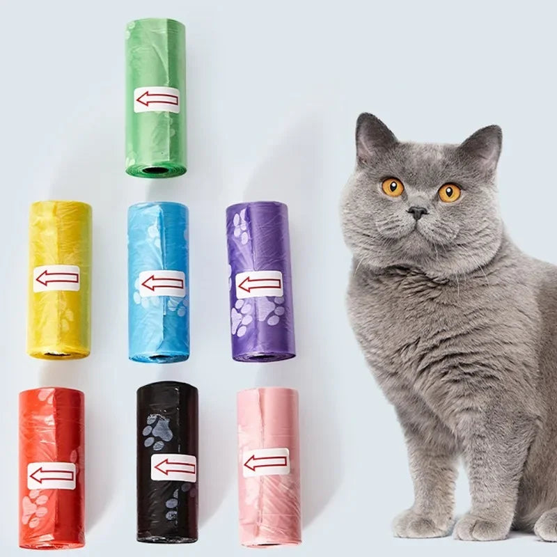 2-30 Rolls Thick Leak-Proof Dog Poop Bags for Outdoor Walks Pet Biodegradable Trash Bag Degradable Cat Waste Bags Pet Supplies