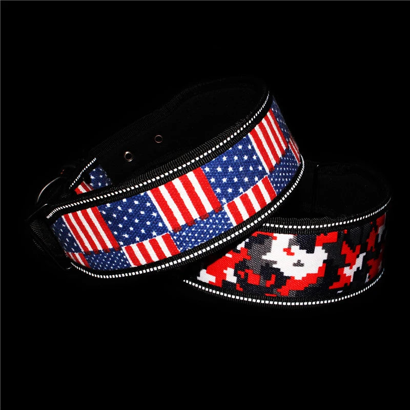 Fashion Big Dog Collar Reflective Adjustable Pet Collars for Small Medium Large Dogs German Shepherd Whippet Pets Accessories