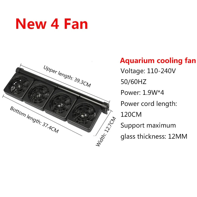 BOYU Aquarium fish tank automatic temperature control fan tank cooling aquarium fan water cooling mute 1 2 3 4 5 6