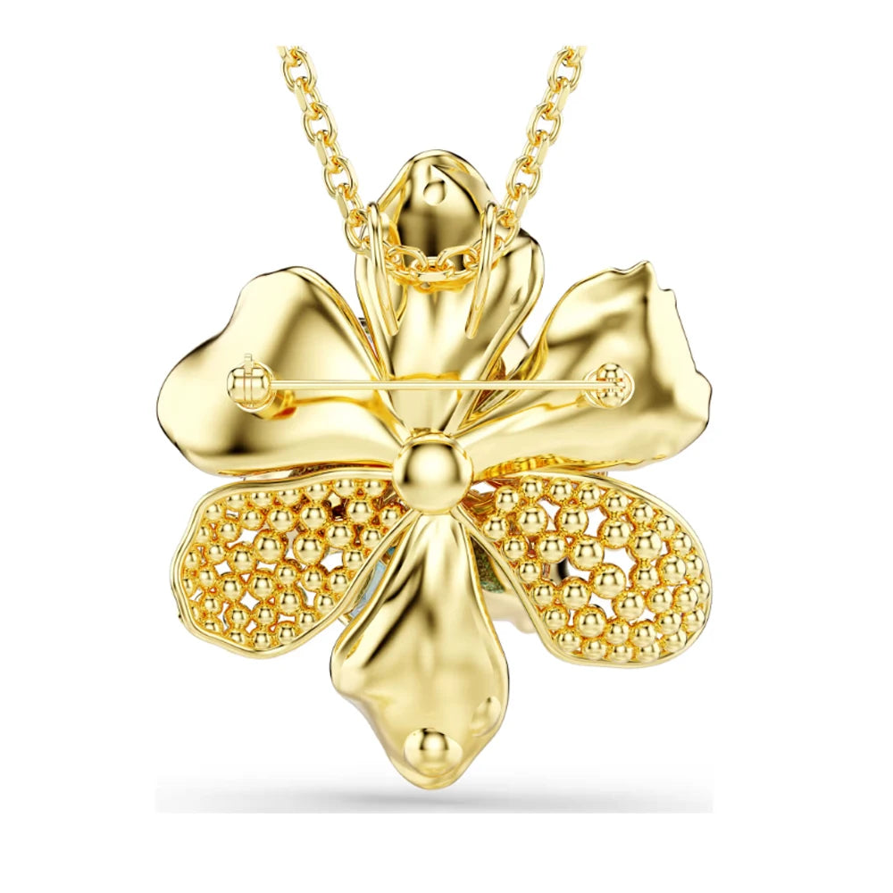 New Mixed Cut Flower Colored Diamond Set Necklace Jewelry High End Niche Cat Accessories Gift