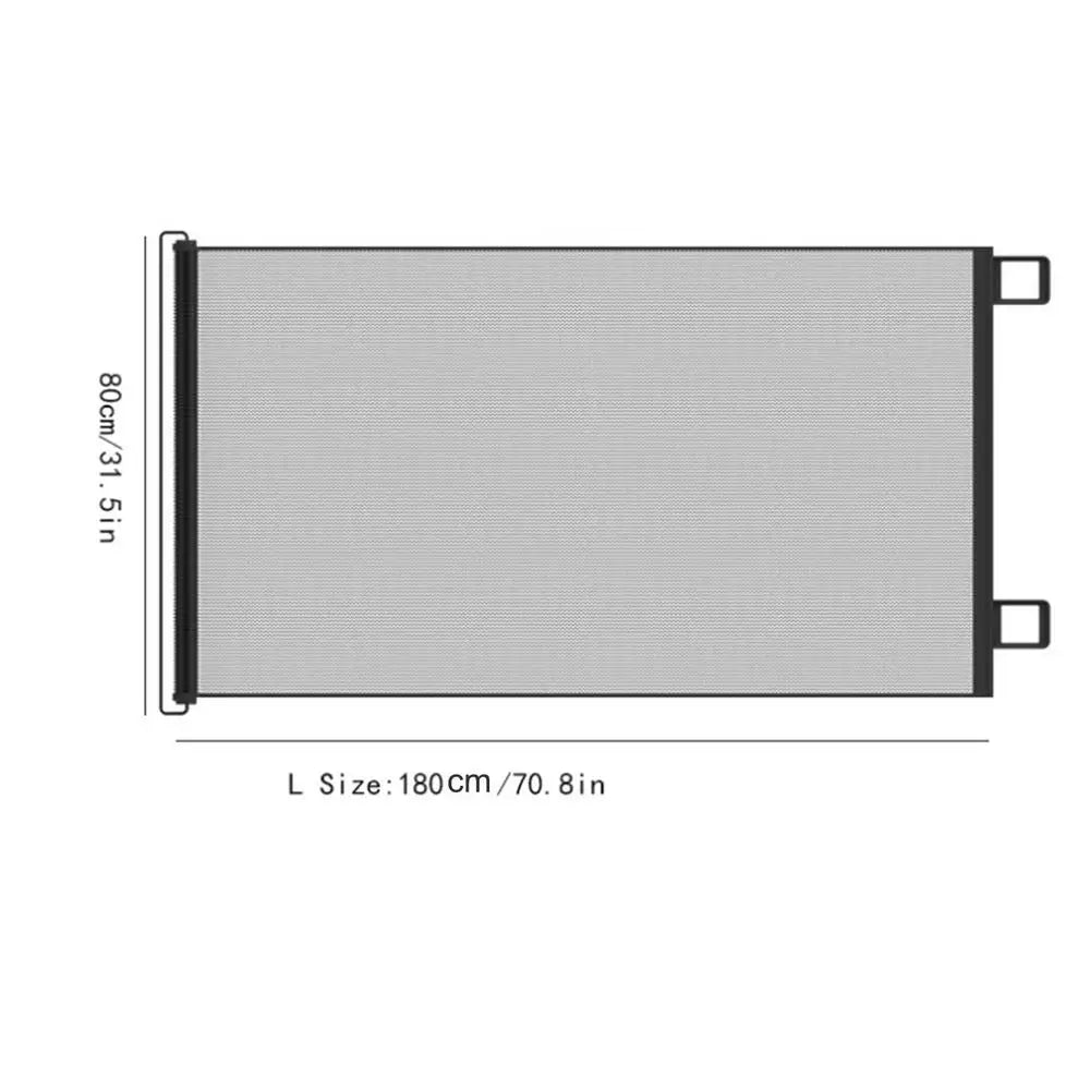 Retractable pet gate Safety Kids Pet Mesh Isolation Net No-Drill Cat Baffle Indoor Mesh Fence For Deck Kitchen Porch